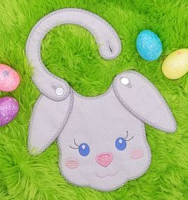ITH Bunny Face Baby Bib | Machine Embroidery Designs by JuJu