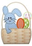 Easter Bunny Basket Applique | Machine Embroidery Designs by JuJu