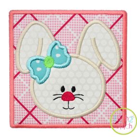 Itch 2 Stitch Bunny Box Girl Face Digital Embroidery Machine Designs by JuJu