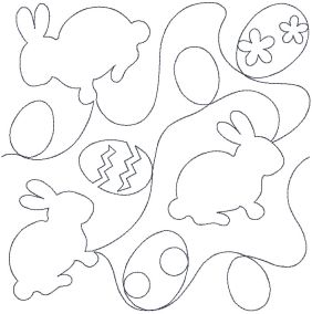 Bunny Eggs End-to-End Quilting | Machine Embroidery Designs by JuJu