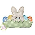 Bunny in the Grass Boy Applique | Machine Embroidery Designs by JuJu
