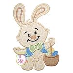 Bunny with Basket Applique | Machine Embroidery Designs by JuJu