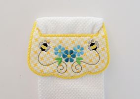 ITH Busy Bees Wrap Around Towel Topper | Machine Embroidery Designs by JuJu
