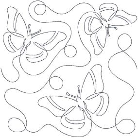 Butterfly 1 End-to-End Quilting | Machine Embroidery Designs by JuJu