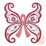 Butterfly Awareness Ribbon Embroidery | Machine Embroidery Designs by JuJu