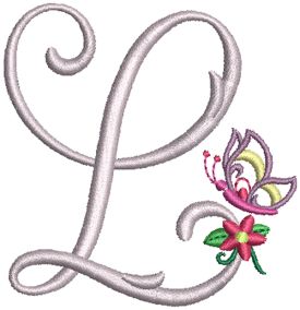 Butterfly Monogram Machine Embroidery Designs by JuJu