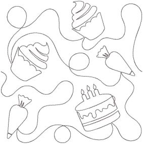 Cake Party End-to-End Quilting | Machine Embroidery Designs by JuJu