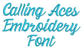 Calling Aces Embroidery Font | Machine Embroidery Designs by JuJu