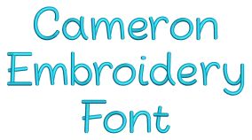 Cameron Embroidery Font | Machine Embroidery Designs by JuJu