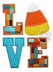 Candy Corn LOVE Applique | Machine Embroidery Designs by JuJu