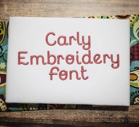 Carly Embroidery Font Machine Embroidery Designs by JuJu