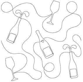Champagne End-to-End Quilting | Machine Embroidery Designs by JuJu