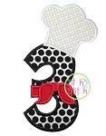 Chef Hat Numbers Set Applique | Machine Embroidery Designs by JuJu