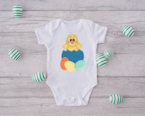 Chick Boy Eggs Applique | Machine Embroidery Designs by JuJu