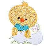 Chick Boy In Egg Applique | Machine Embroidery Designs by JuJu