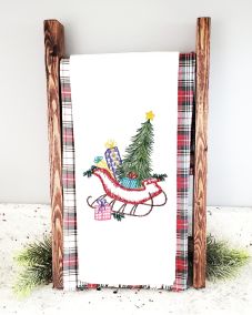 Christmas Sleigh Vintage Sketch | Machine Embroidery Designs by JuJu