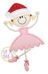 Christmas Ballerina Applique | Machine Embroidery Designs by JuJu