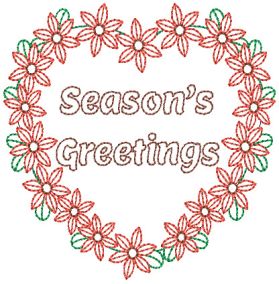 Christmas Greeting Cards Set 8 Digital Embroidery Designs by JuJu