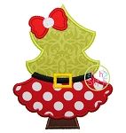 Christmas Tree Santa Applique | Machine Embroidery Designs by JuJu