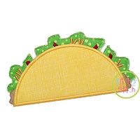 Cinco de Mayo Taco Applique | Machine Embroidery Designs by JuJu