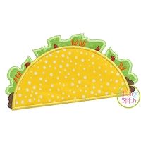 Cinco de Mayo Taco 2 Applique | Machine Embroidery Designs by JuJu