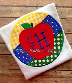 Circle Apple | Machine Embroidery Designs by JuJu