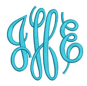 Circle Script Embroidery Monogram Machine Embroidery Designs by JuJu