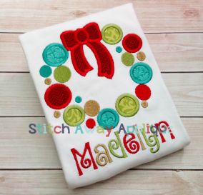 Circles Wreath | Machine Embroidery Designs by JuJu/ Stitch Away Applique 