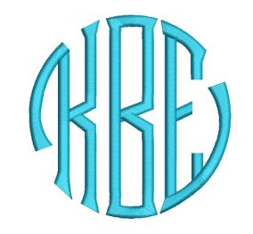 Circle Tail Monogram Machine Embroidery Designs by JuJu