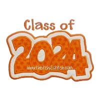 Class of 2024 Double Applique | Machine Embroidery Designs by JuJu