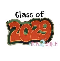 Class of 2029 Double Applique | Machine Embroidery Designs by JuJu
