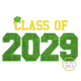 Class of 2029 Applique Design Set | Machine Embroidery Designs by JuJu