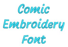 Comic Embroidery Font | Machine Embroidery Designs by JuJu