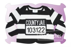 County Jail Inmate Number Applique | Machine Embroidery Designs by JuJu