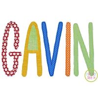 Courtside Bean Applique Alphabet Font | Machine Embroidery Designs by JuJu