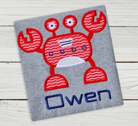 Robo Crab | Machine Embroidery Designs by JuJu