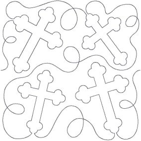 Cross End-to-End Quilting Machine Embroidery Designs by JuJu Edge to Edge E2E