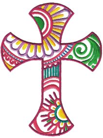 Mehndi Crosses Machine Embroidery Designs by JuJu
