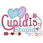 Cupid is Stupid Applique | Machine Embroidery Designs by JuJu