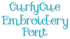 Curly Cue Embroidery Font | Machine Embroidery Designs by JuJu