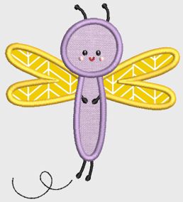 Cute Bugs Applique Machine Embroidery Designs by JuJu 