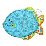 Cute Halibut Fish Applique | Machine Embroidery Designs by JuJu