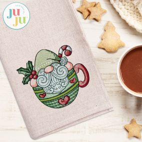 Swirly Beard Santa 2 Embroidery Design | Machine Embroidery Designs by JuJu