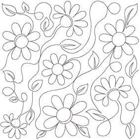 Daisies End-to-End Quilting | Machine Embroidery Designs by JuJu