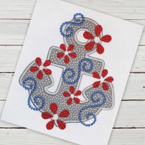 Daisy Swirl Anchor | Machine Embroidery Designs by JuJu/ Sew Embroidable 
