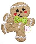 Dancing Gingerbread Boy Applique | Machine Embroidery Designs by JuJu