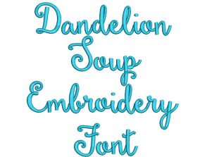 Dandelion Soup Embroidery Font Machine Embroidery Designs by JuJu
