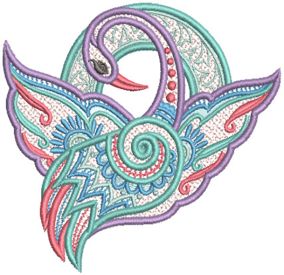 Free Standing Lace Exotic Birds 1 | Machine Embroidery Designs by JuJu