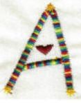 Heartstrings Alphabet Machine Embroidery Designs by JuJu