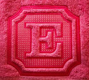 Preppy Embossed Monogram Alphabet Machine Embroidery Designs by JuJu